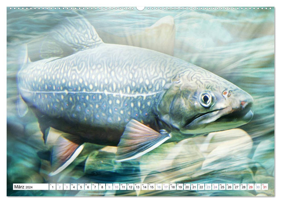 Fish World – Illustration (Calendrier mural CALVENDO 2024) 