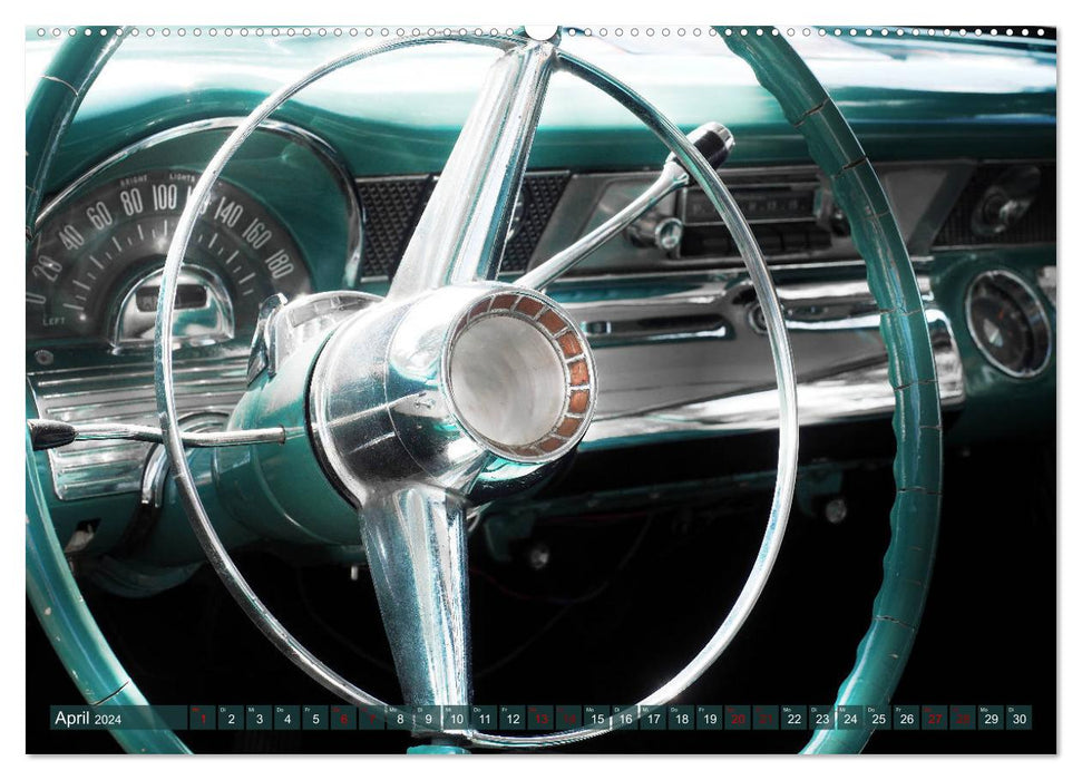 Klassische Automobile - Lenkräder und Armaturen (CALVENDO Wandkalender 2024)