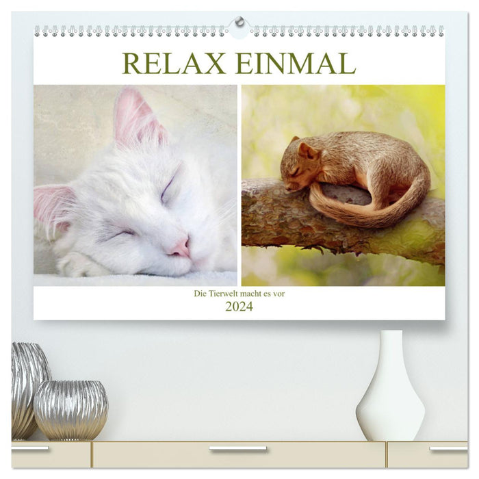 Relax einmal - Die Tierwelt macht es vor (CALVENDO Premium Wandkalender 2024)