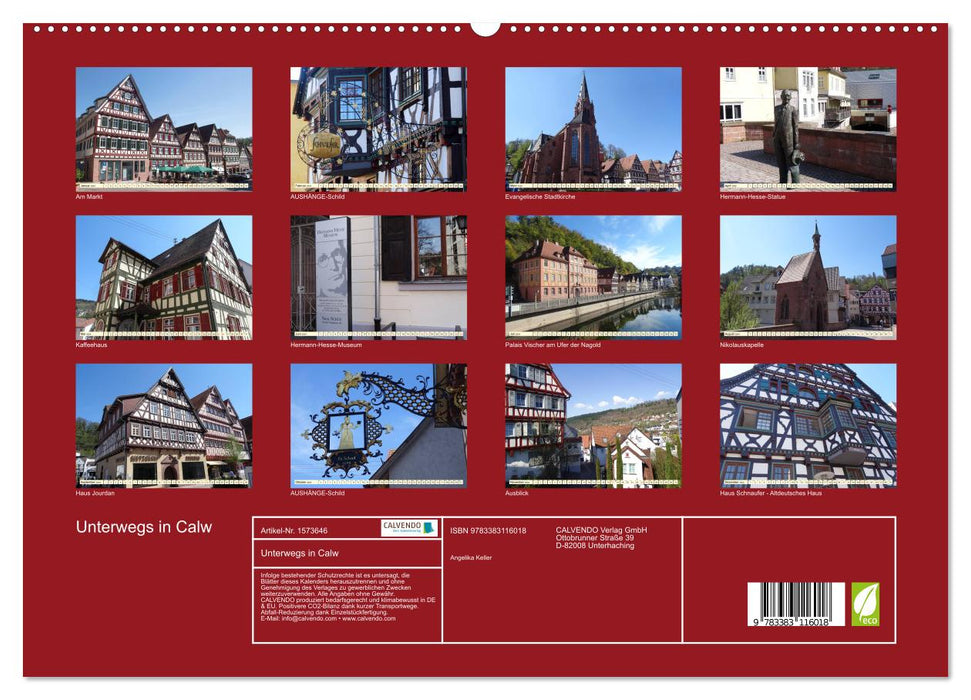 Unterwegs in Calw (CALVENDO Premium Wandkalender 2024)