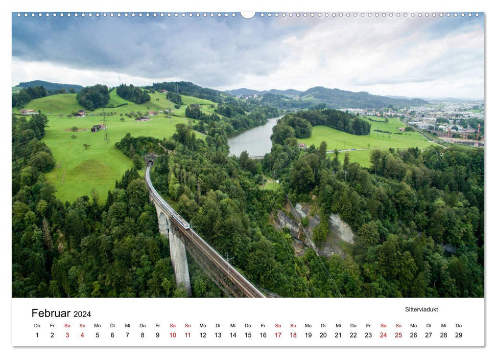 Luftbildkalender St. Gallen 2024 (CALVENDO Premium Wandkalender 2024)