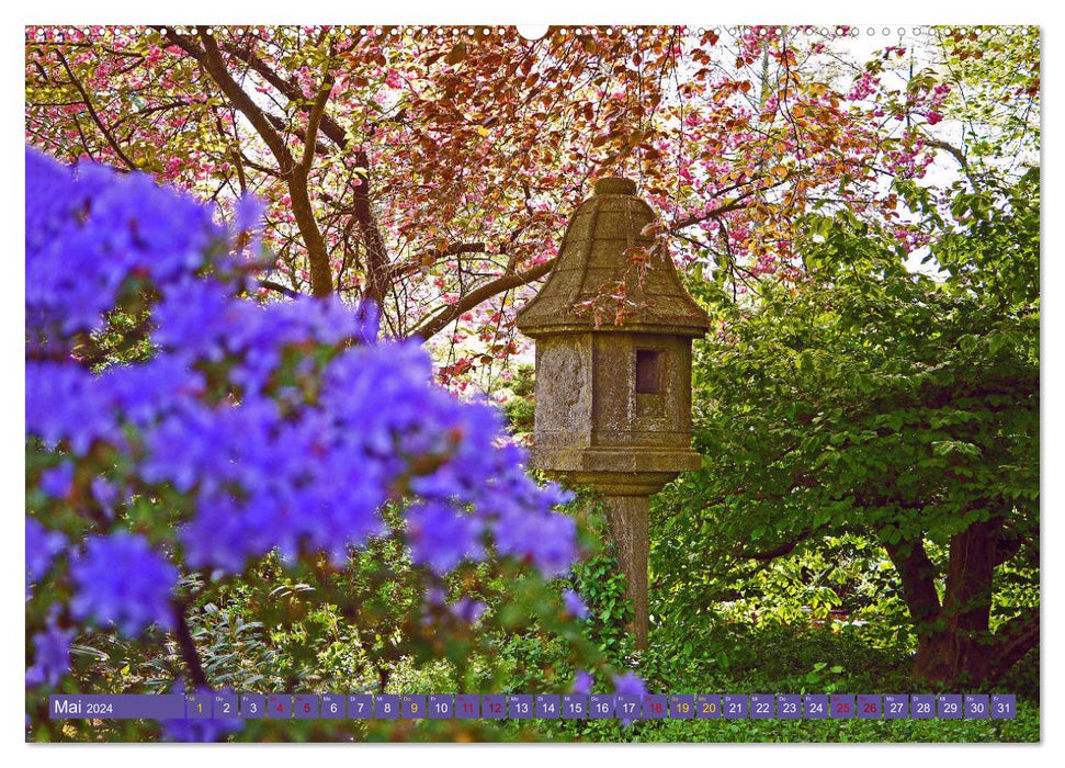 Jardin japonais Leverkusen (Calendrier mural CALVENDO 2024) 