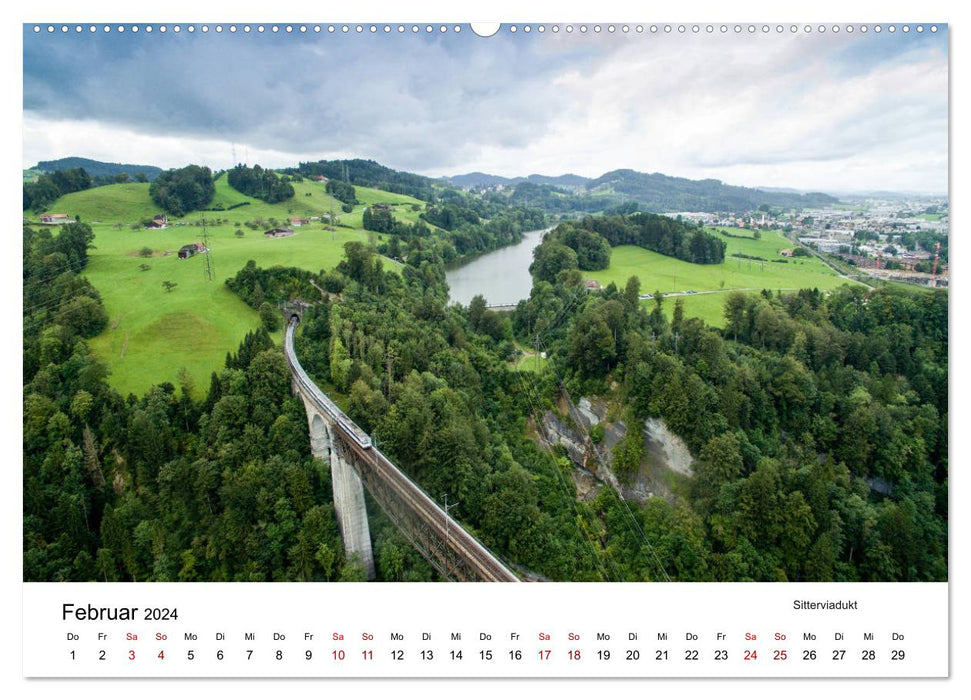 Luftbildkalender St. Gallen 2024 (CALVENDO Wandkalender 2024)