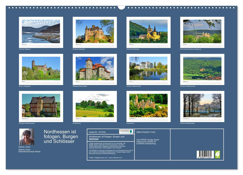 Northern Hesse is photogenic, castles and palaces (CALVENDO wall calendar 2024) 