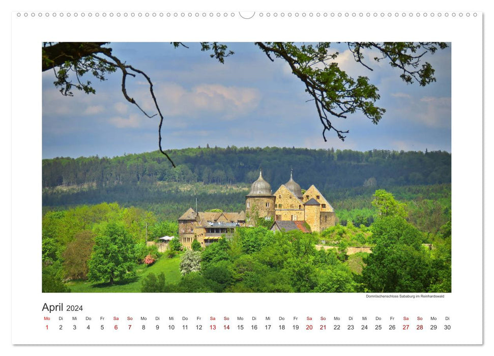 Northern Hesse is photogenic, castles and palaces (CALVENDO wall calendar 2024) 