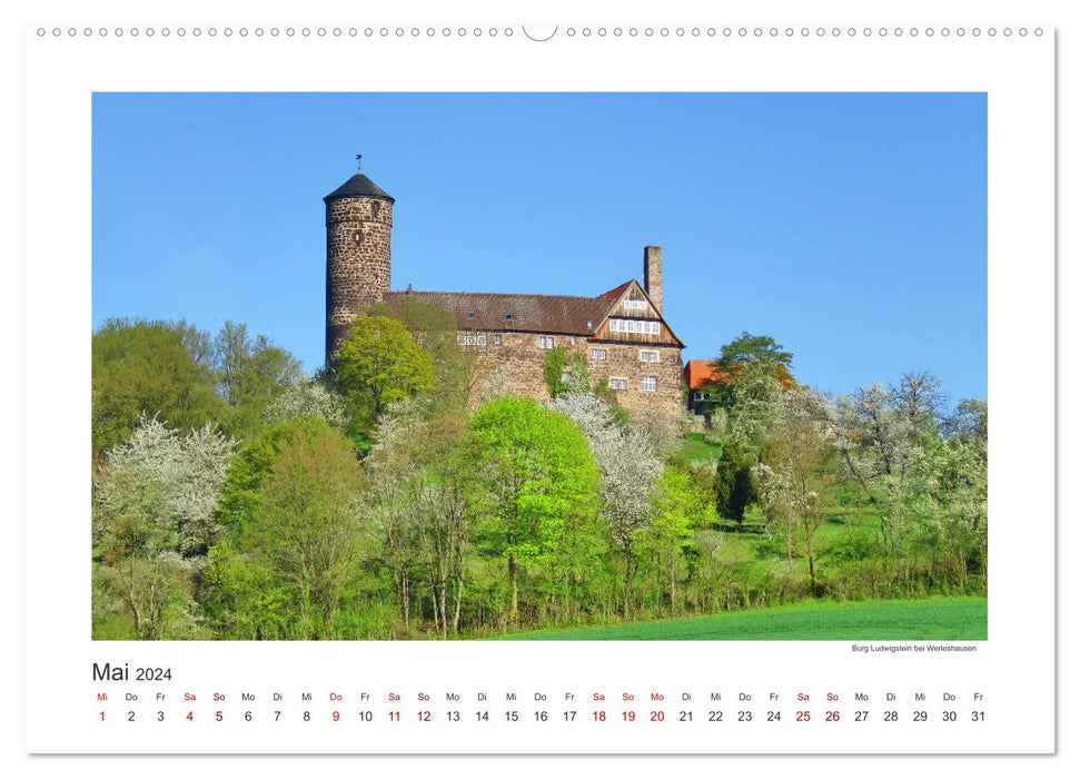 Northern Hesse is photogenic, castles and palaces (CALVENDO wall calendar 2024) 