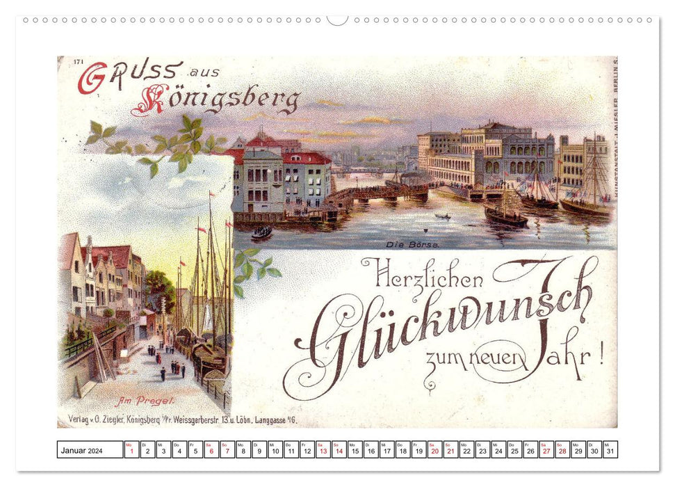 Gruss aus Königsberg (CALVENDO Premium Wandkalender 2024)