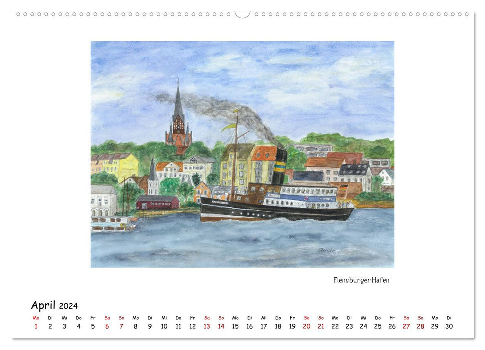 Le fjord de Flensburg (calendrier mural CALVENDO 2024) 