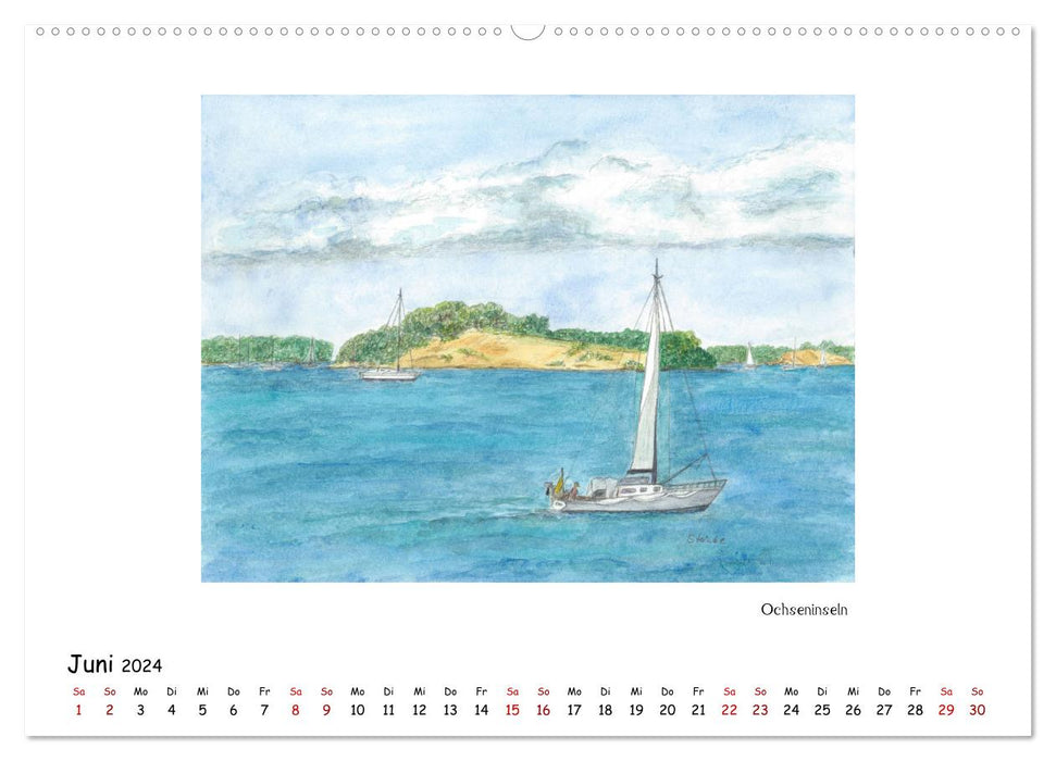 Die Flensburger Förde (CALVENDO Wandkalender 2024)