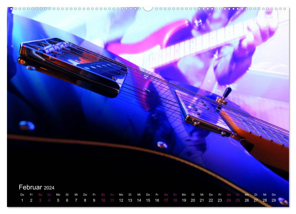 SPOTLIGHTS - Guitars in the spotlight (CALVENDO wall calendar 2024) 