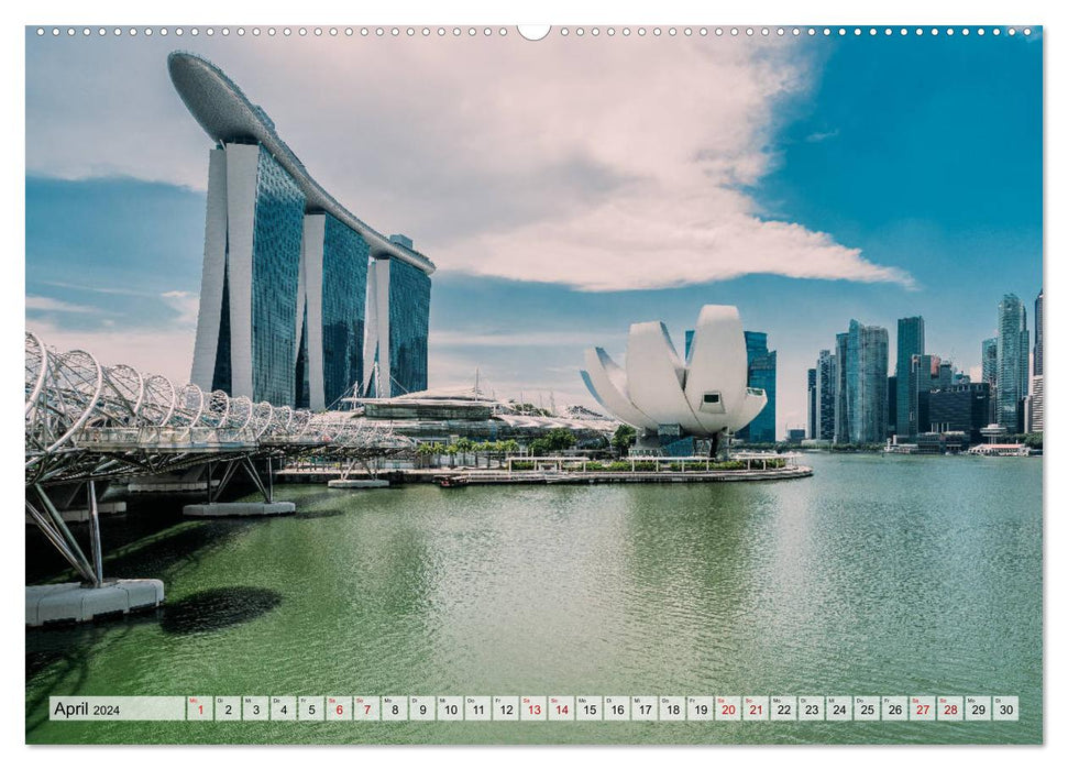Découvrez Singapour (Calvendo Premium Wall Calendar 2024) 