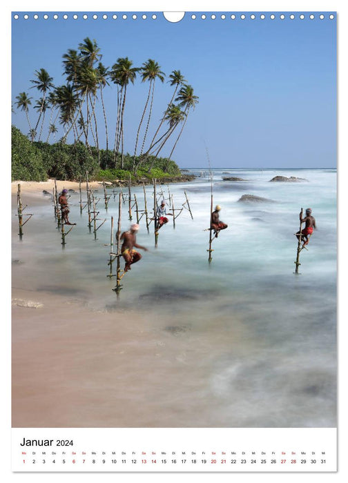 SRI LANKA The Pearl In The Indian Ocean (CALVENDO Wall Calendar 2024) 