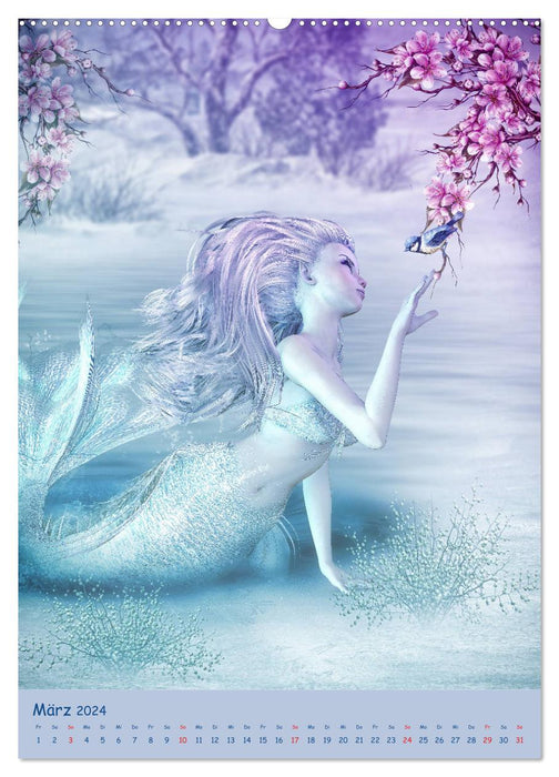 Mystical Mermaids (CALVENDO Wall Calendar 2024) 