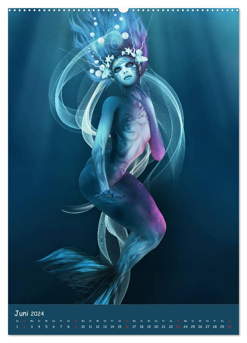 Mystical Mermaids (CALVENDO Wall Calendar 2024) 