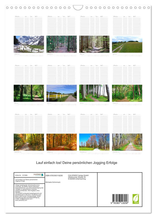 Lauf einfach los! Deine persönlichen Jogging Erfolge (CALVENDO Wandkalender 2024)