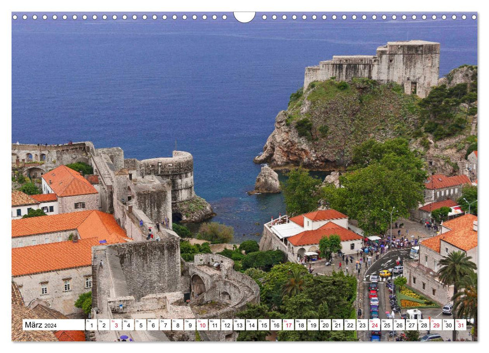 Perle de l'Adriatique Dubrovnik (calendrier mural CALVENDO 2024) 