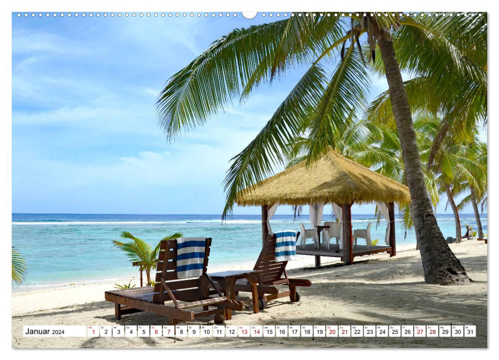 Rarotonga - dream island in the South Pacific. (CALVENDO wall calendar 2024) 