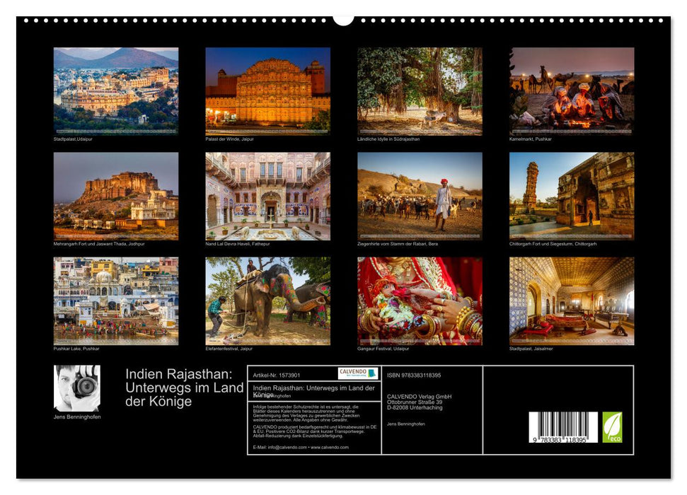 Indien Rajasthan: Unterwegs im Land der Könige (CALVENDO Premium Wandkalender 2024)