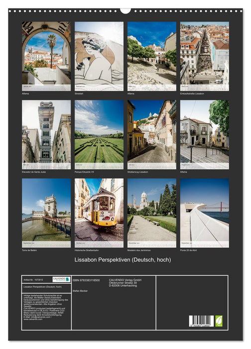 Lisbon Perspectives (CALVENDO Wall Calendar 2024) 