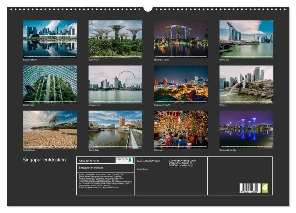 Discover Singapore (CALVENDO wall calendar 2024) 