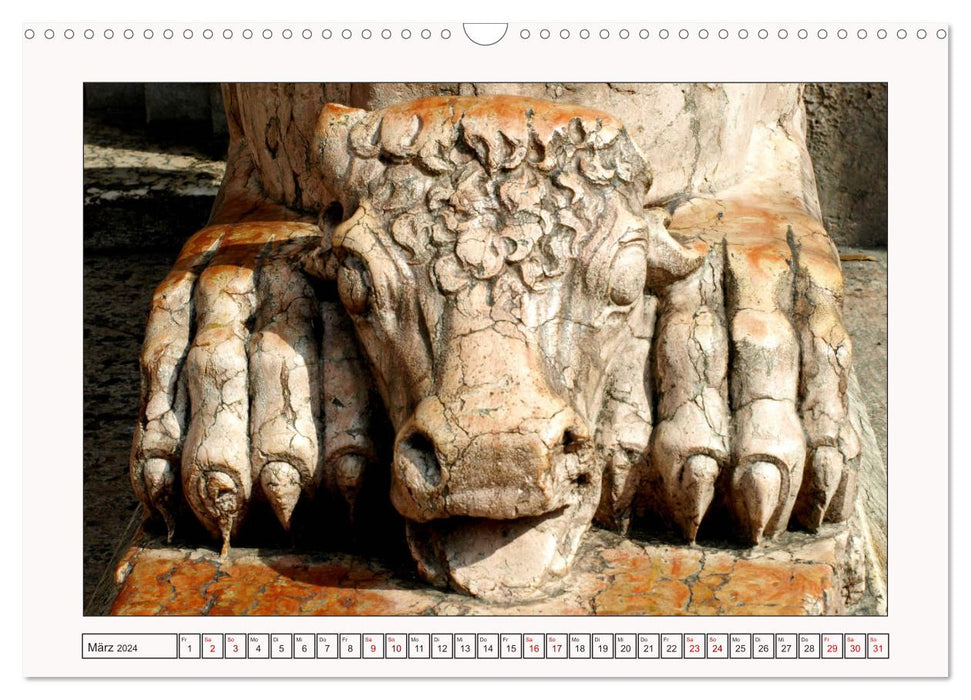 Mittelalterliche Bildhauerkunst aus der Nähe betrachtet (CALVENDO Wandkalender 2024)