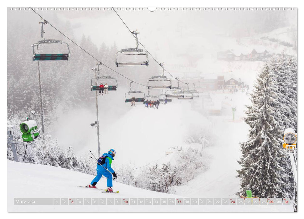 Passion Skiing Winterberg / Sauerland (CALVENDO Premium Wall Calendar 2024) 