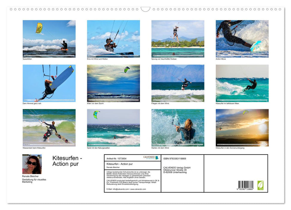 Kitesurfen - Action pur (CALVENDO Wandkalender 2024)