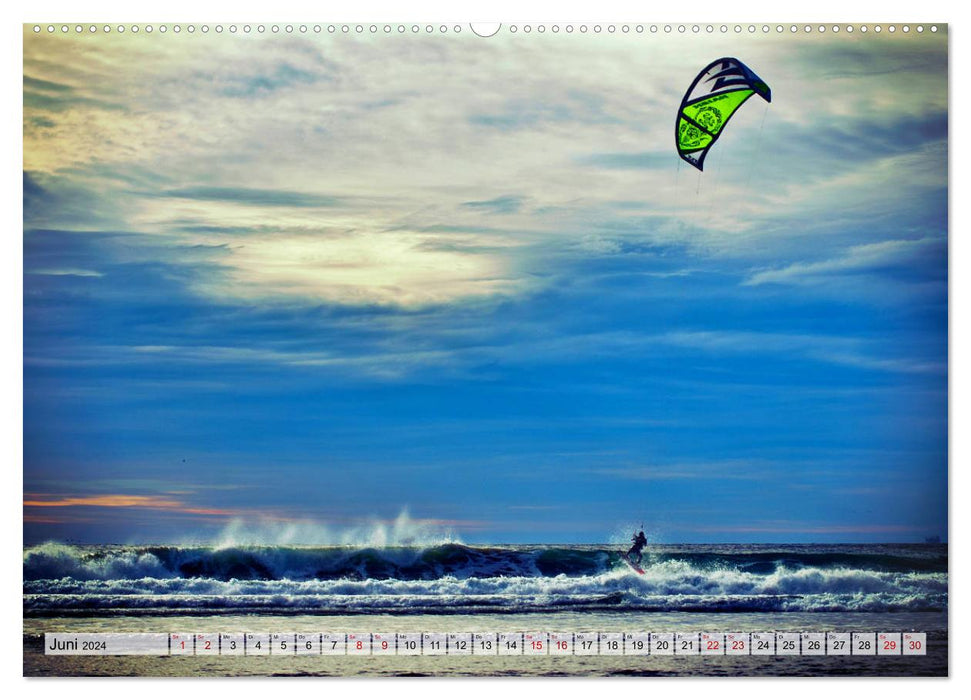 Kitesurfen - Action pur (CALVENDO Wandkalender 2024)