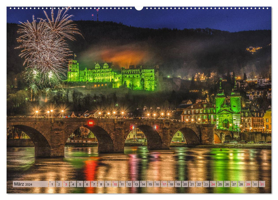 Homesick for Heidelberg - The romantic city on the Neckar (CALVENDO Premium Wall Calendar 2024) 