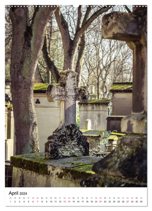 Le Cimetière du Père-Lachaise in Paris (CALVENDO Premium Wall Calendar 2024) 