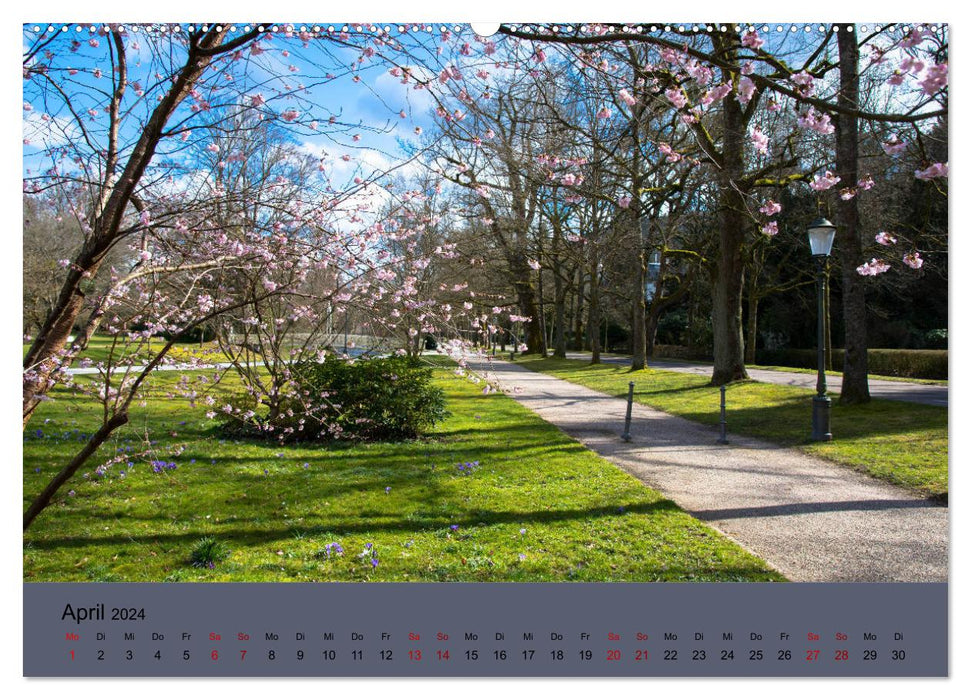 Kurpark Baden-Baden (CALVENDO Premium Wandkalender 2024)