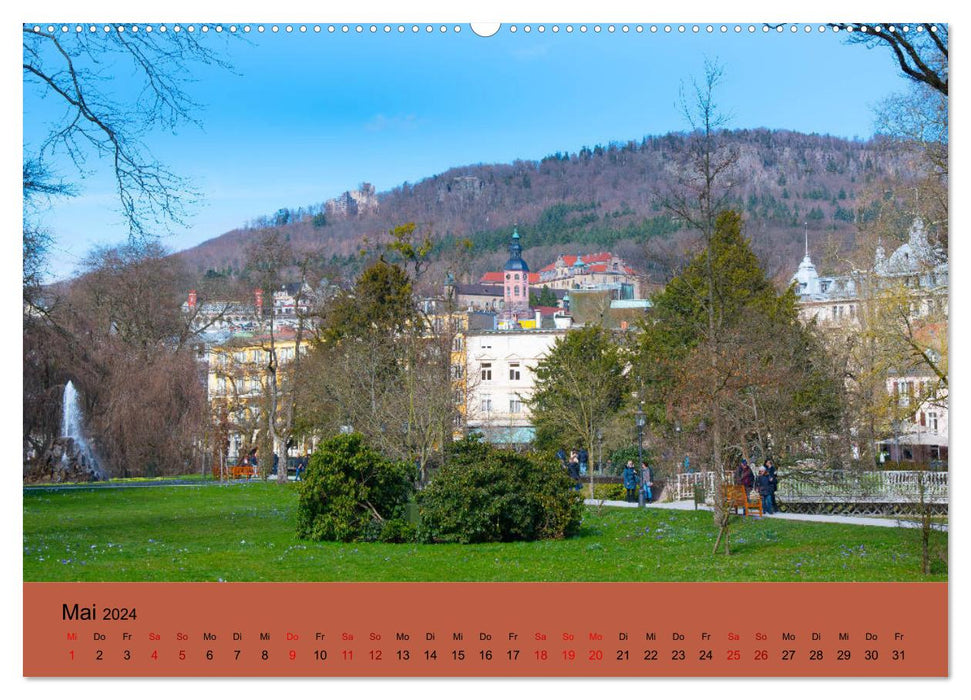 Kurpark Baden-Baden (CALVENDO Premium Wandkalender 2024)