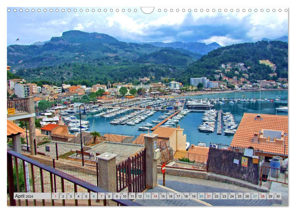 Port de Sóller - coastal town on Mallorca (CALVENDO wall calendar 2024) 