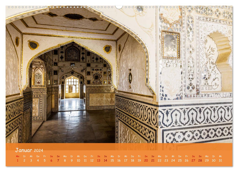 Jaipur -Indien- einfach liebenswert (CALVENDO Premium Wandkalender 2024)