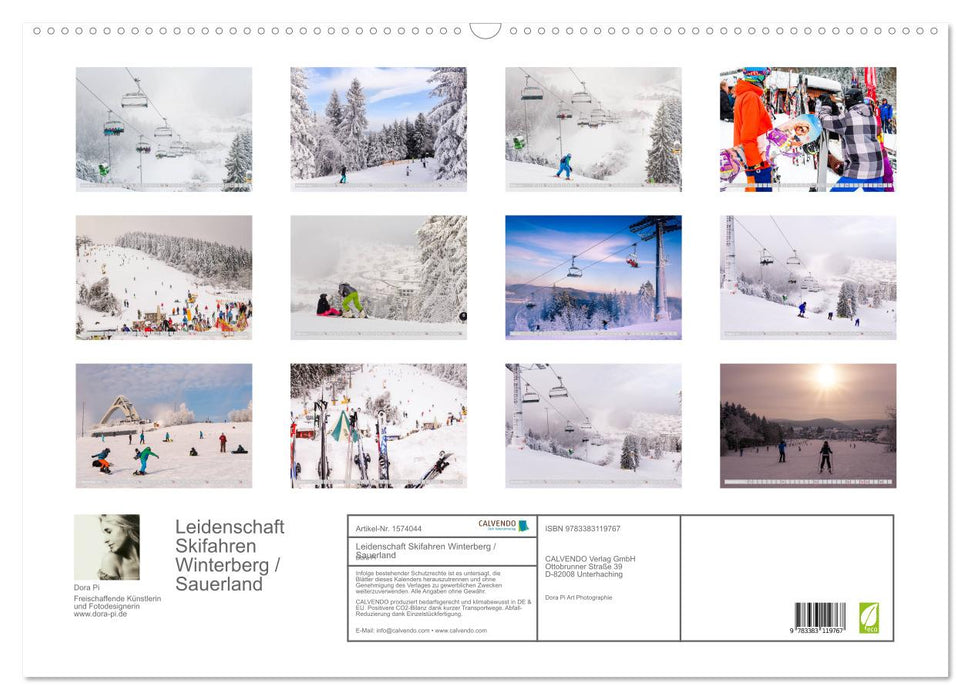Leidenschaft Skifahren Winterberg / Sauerland (CALVENDO Wandkalender 2024)