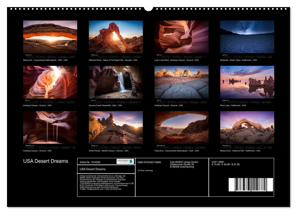 USA Desert Dreams (CALVENDO Premium Wandkalender 2024)