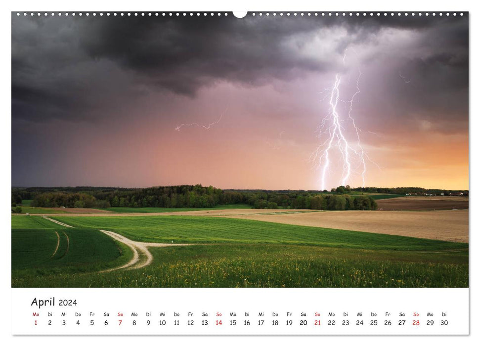 Gewitterwelten (CALVENDO Premium Wandkalender 2024)