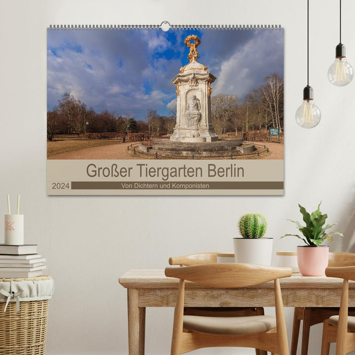 Großer Tiergarten Berlin - Von Dichtern und Komponisten (CALVENDO Wandkalender 2024)
