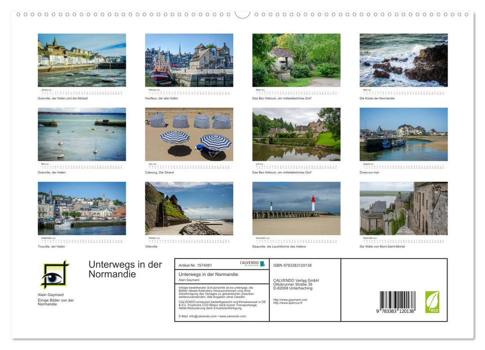 On the road in Normandy (CALVENDO Premium wall calendar 2024) 