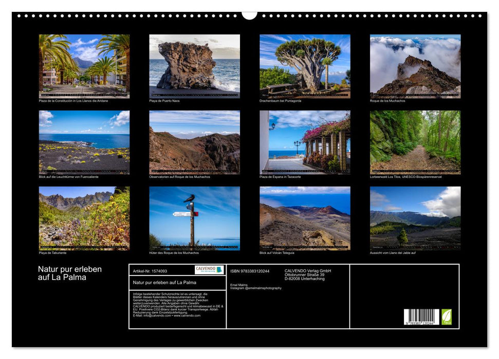 Experience pure nature on La Palma (CALVENDO wall calendar 2024) 