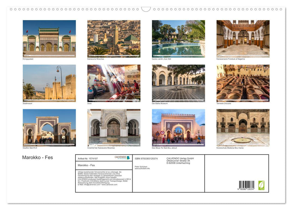 Morocco - Fes (CALVENDO wall calendar 2024) 