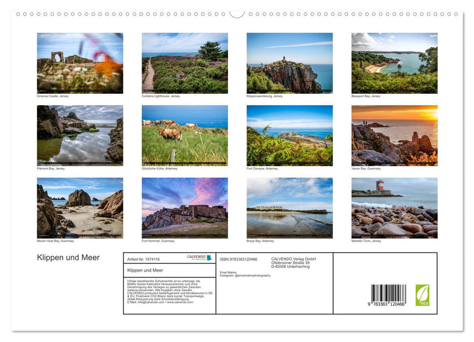 Cliffs and sea. Fantastic views of the islands in the English Channel (CALVENDO Premium Wall Calendar 2024) 