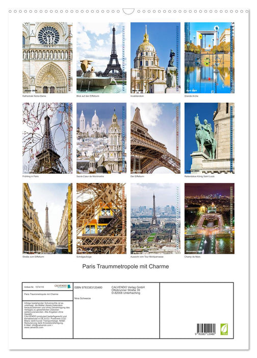 Paris dream metropolis with charm (CALVENDO wall calendar 2024) 