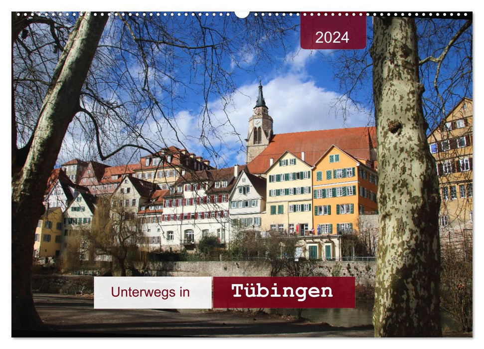 Sur la route à Tübingen (calendrier mural CALVENDO 2024) 