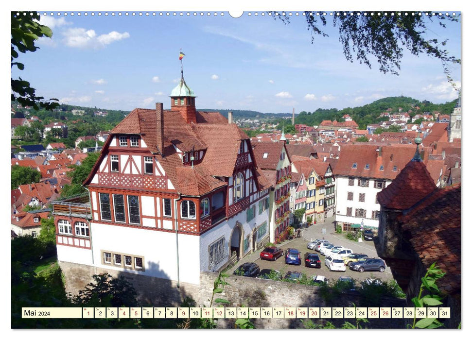 Sur la route à Tübingen (calendrier mural CALVENDO 2024) 