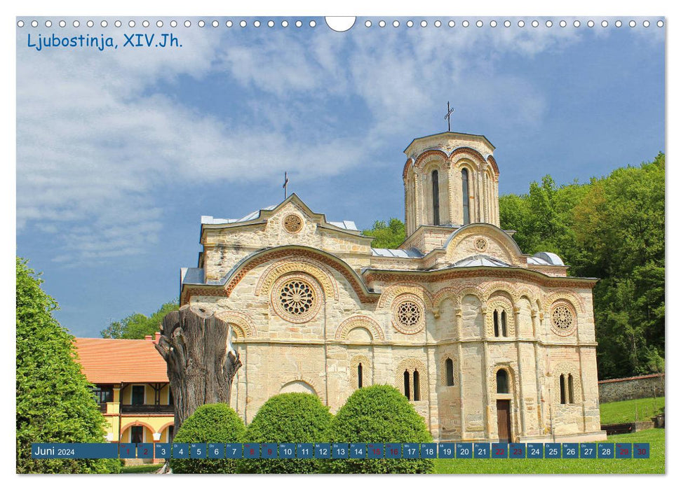 Serbia - The Land of Monasteries (CALVENDO Wall Calendar 2024) 