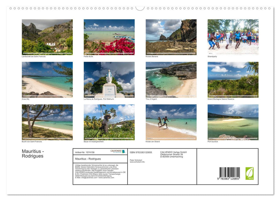 Maurice - Rodrigues (Calvendo Premium Wall Calendar 2024) 