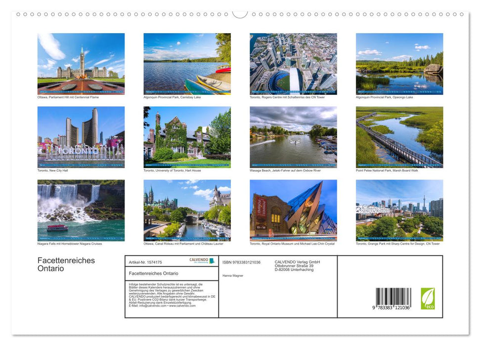 Multifaceted Ontario (CALVENDO Premium Wall Calendar 2024) 