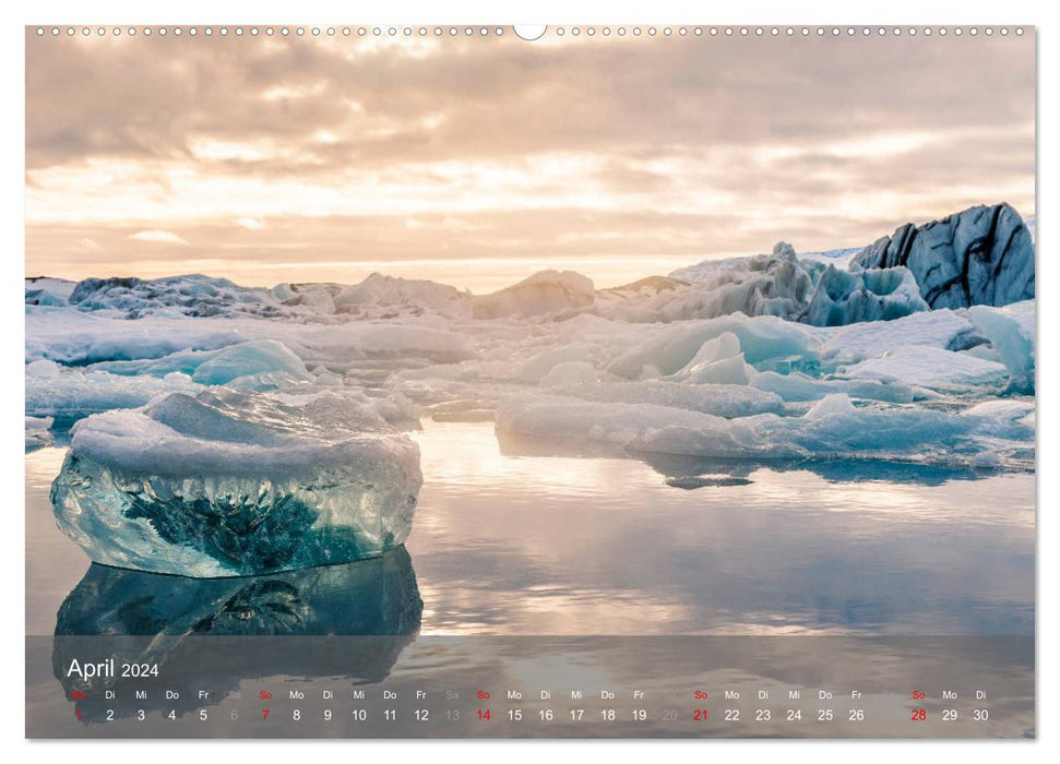 Das Eis Islands (CALVENDO Wandkalender 2024)