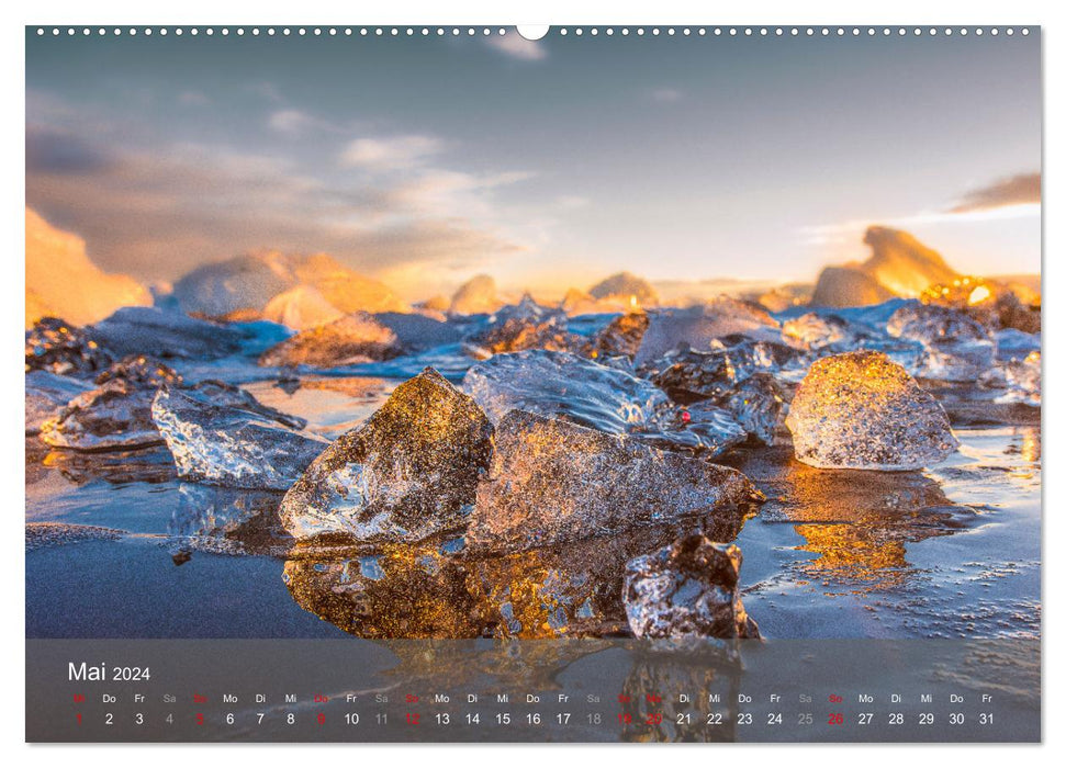 Das Eis Islands (CALVENDO Wandkalender 2024)